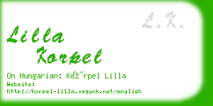 lilla korpel business card